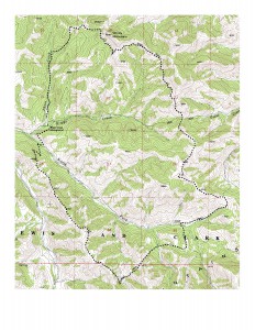 Highwoods MTB Loop Contour Map